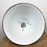 Industrial Black Enamel Factory Pendant Lamp, 1960s