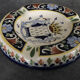 Ceramic ashtray painted coat of arms saint malo 14.5 cm
