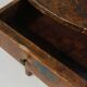 French round sidetable in oak with blue top and beautiful patina, ca. 1850