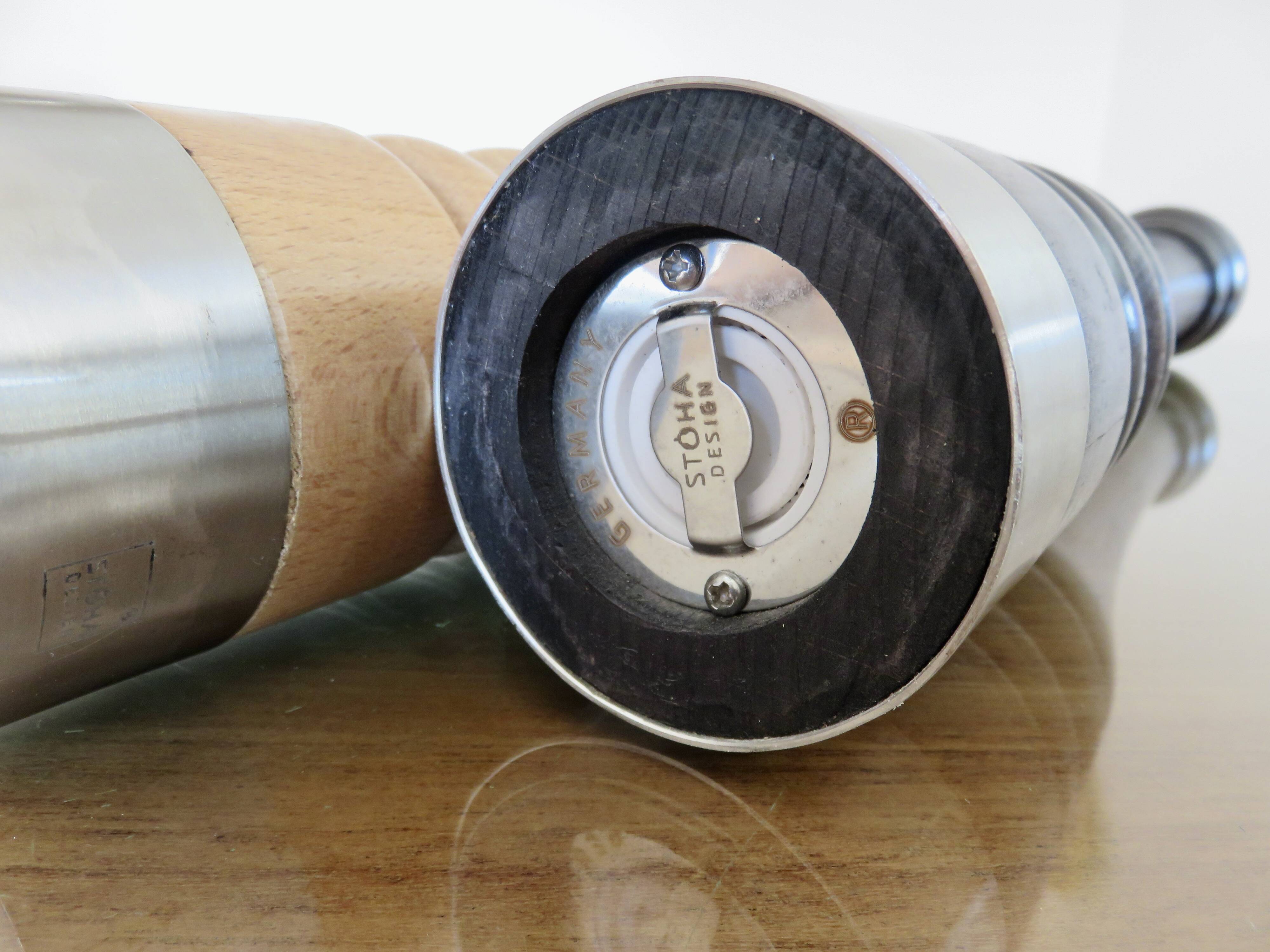 XXL salt and pepper mills by Stoha Design, Germany, 1980