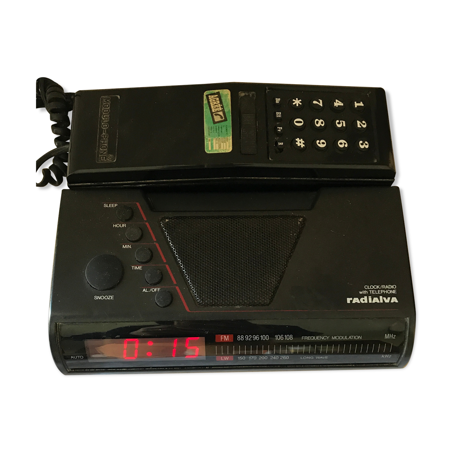 Radio alarm clock vintage phone
