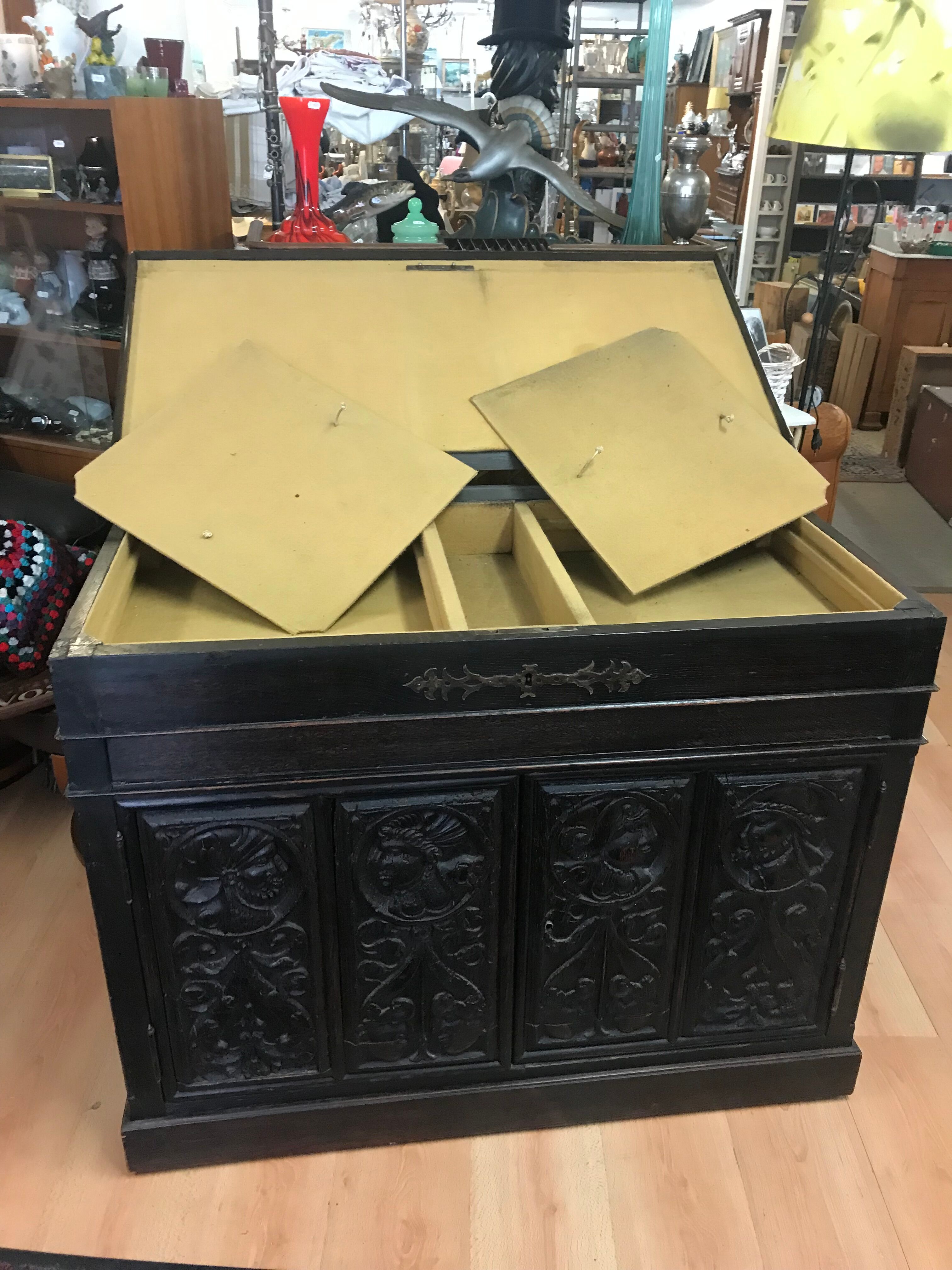Low gothic style buffet epoque louis xiii