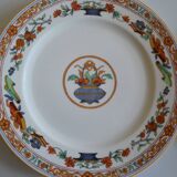 Limoges porcelain Haviland 6 flat plates decor "In the basket"