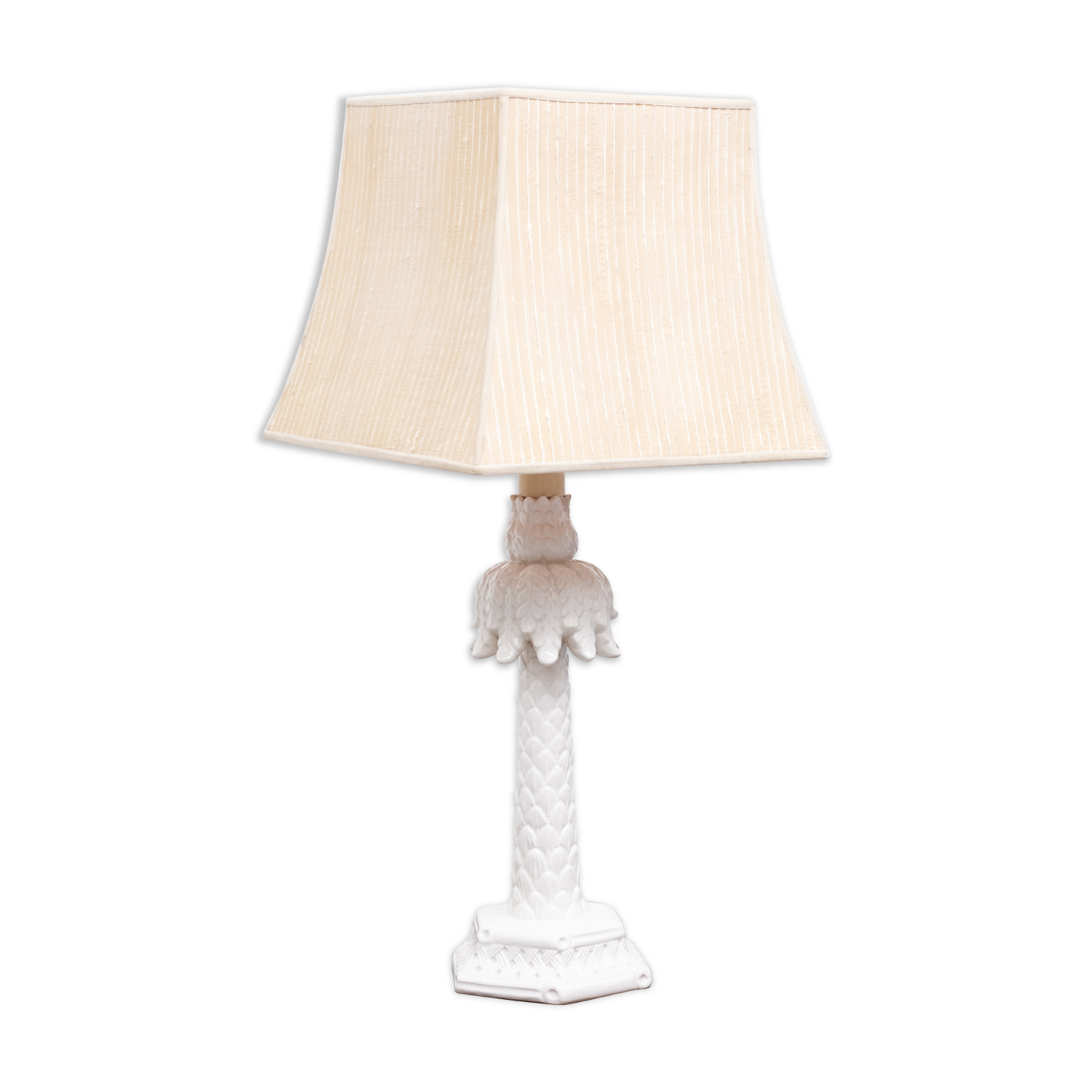 Palm tree table lamp ceramic, france, 1950s