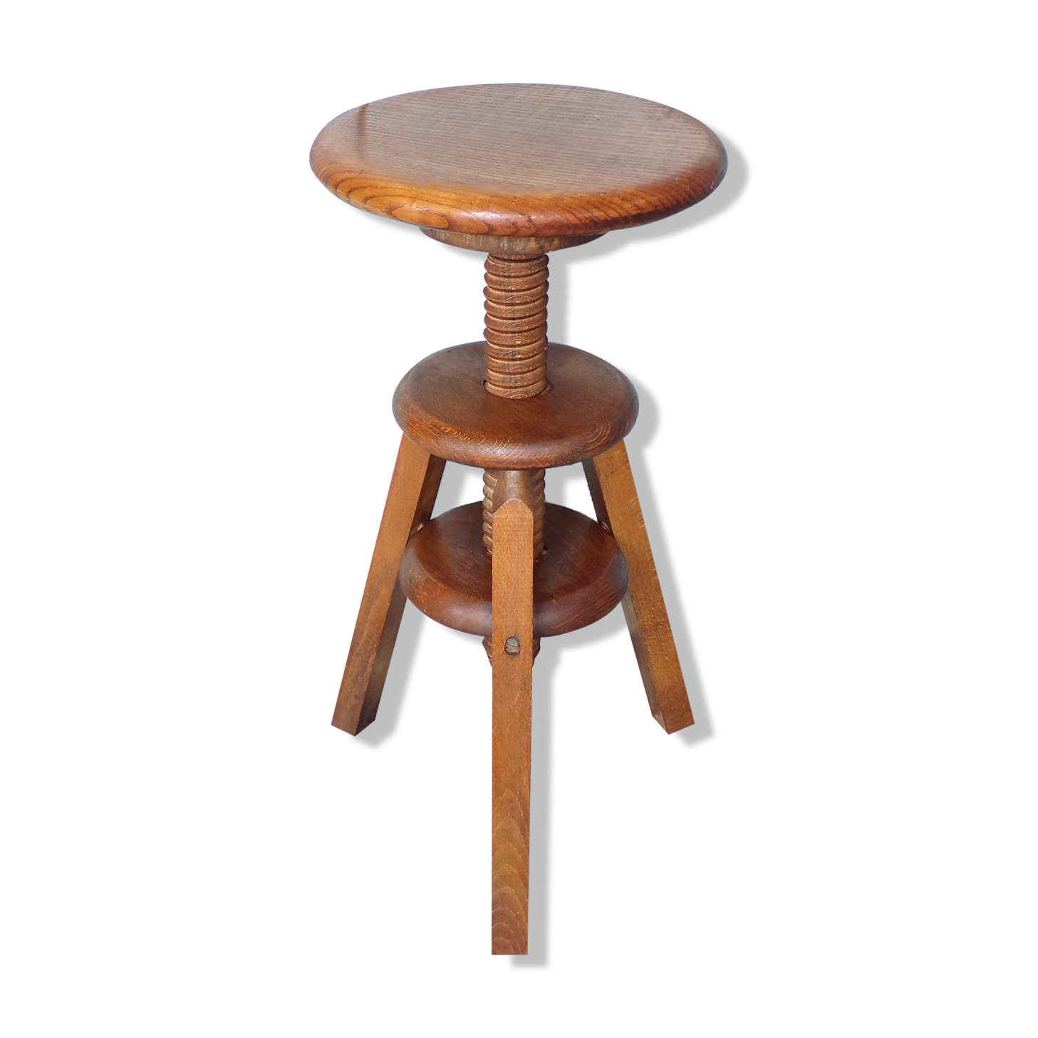 Antique watchmaker's stool with screws