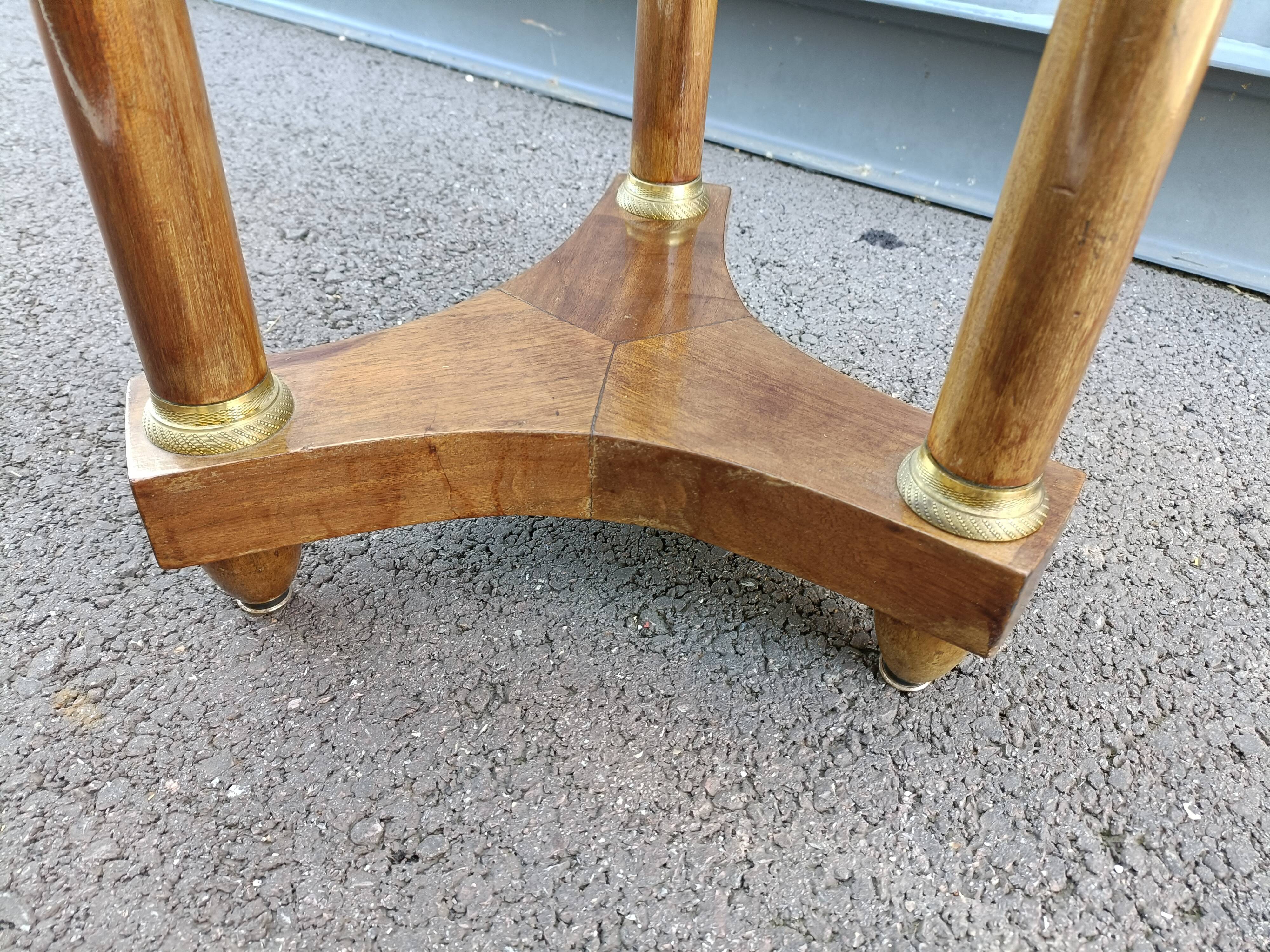 Gueridon side table empire style marble top