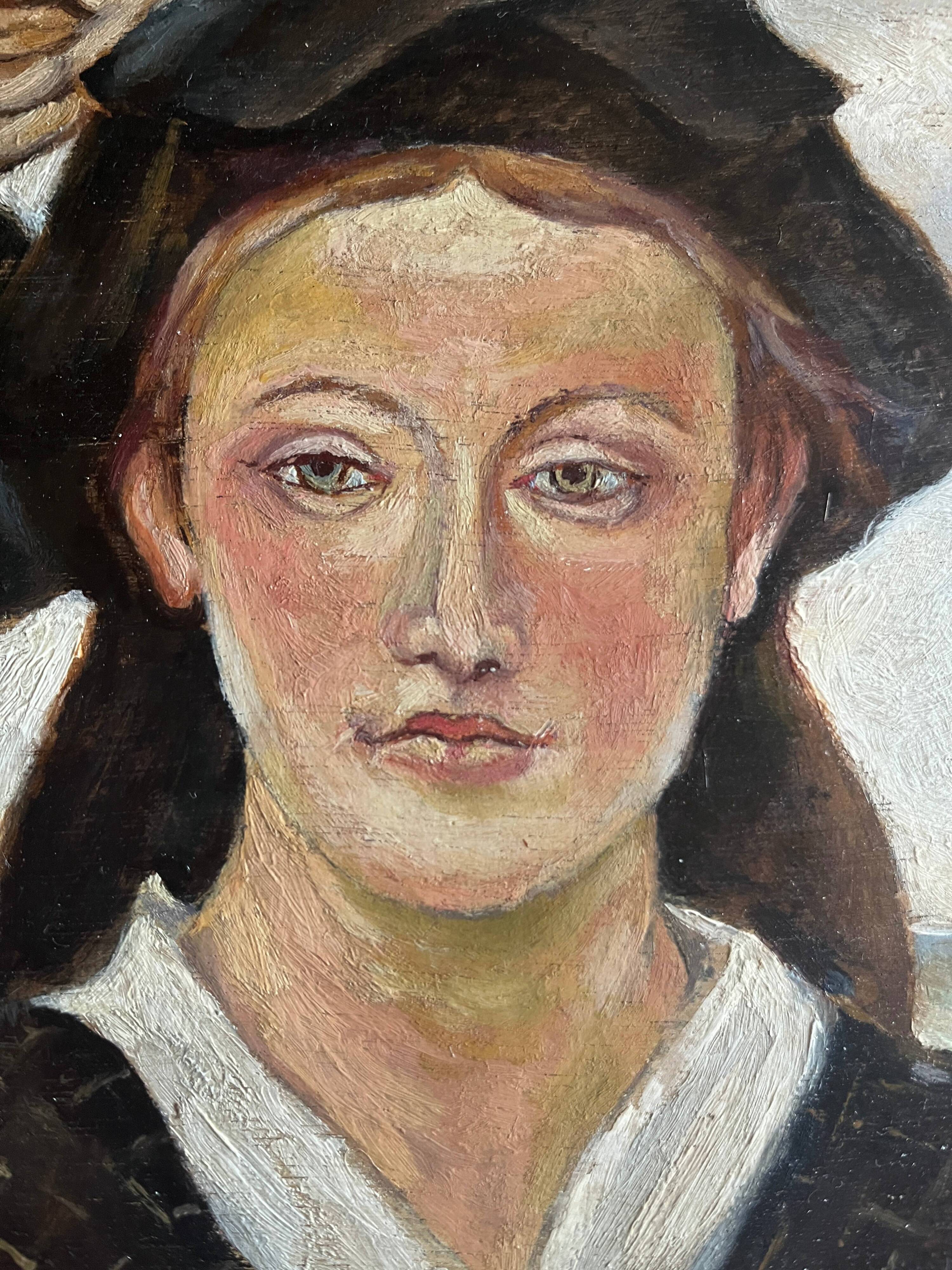 HSP painting "Return from fishing" in Brittany? 1940 Steff / Burdy