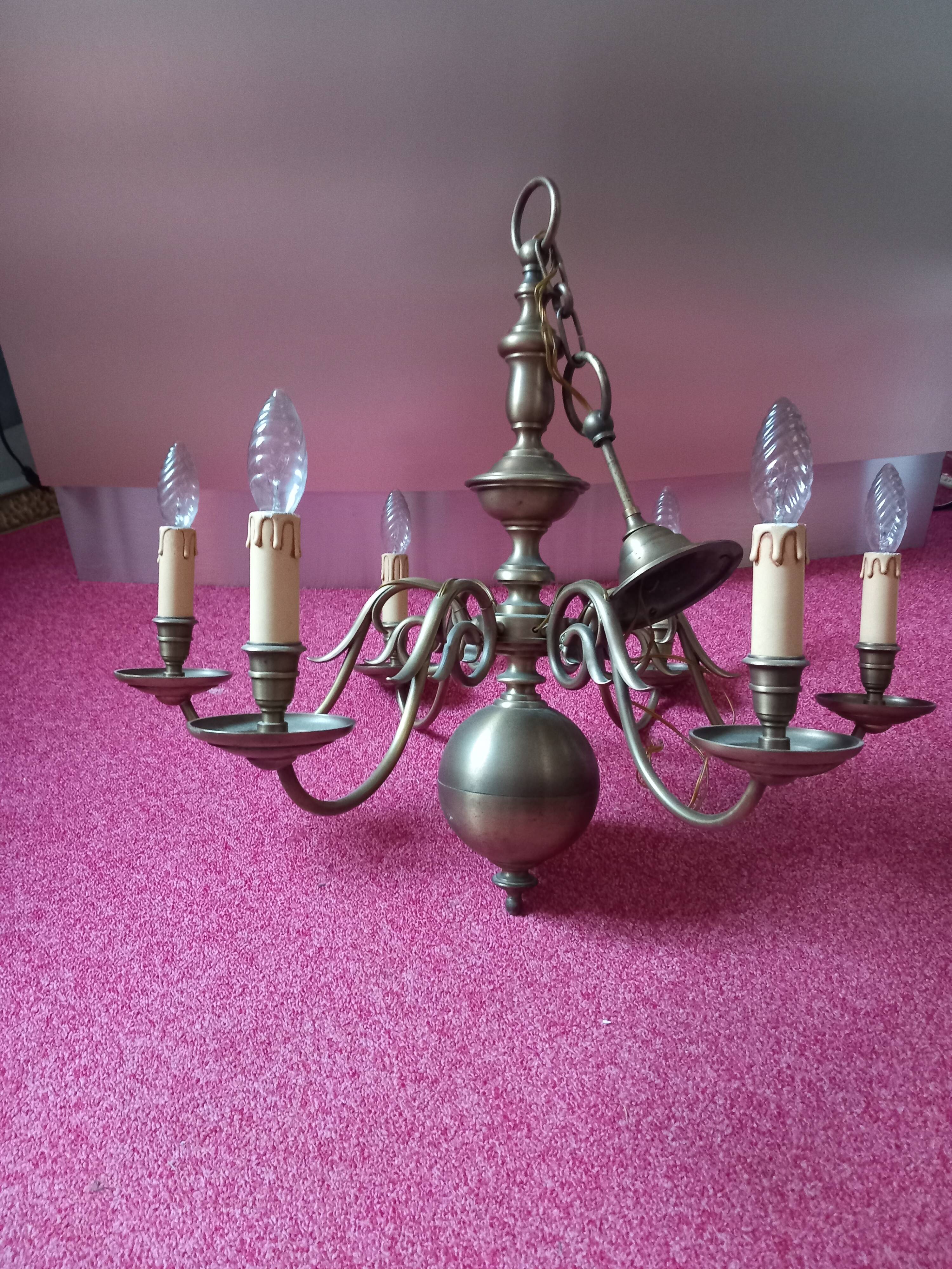 Dutch chandelier gold metal