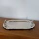 Silver-plated metal foie gras serving platter