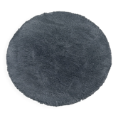 Tisca black round rug with a diameter of 2m.