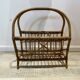 60s rattan magazine rack