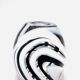Murano Vase - Sommerso with Stripes - Black & White - 1990