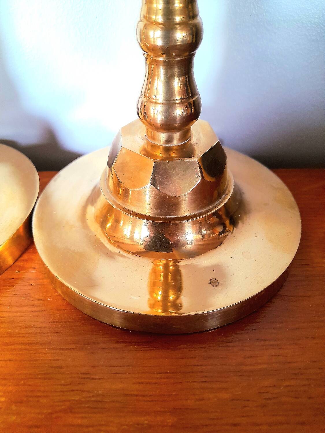 Pair of brass candlesticks