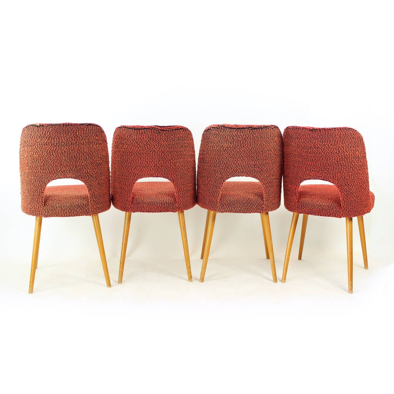 Vintage Dining Chairs By Oswald Heardtl For Ton, Czechoslovakia 1960s, Set