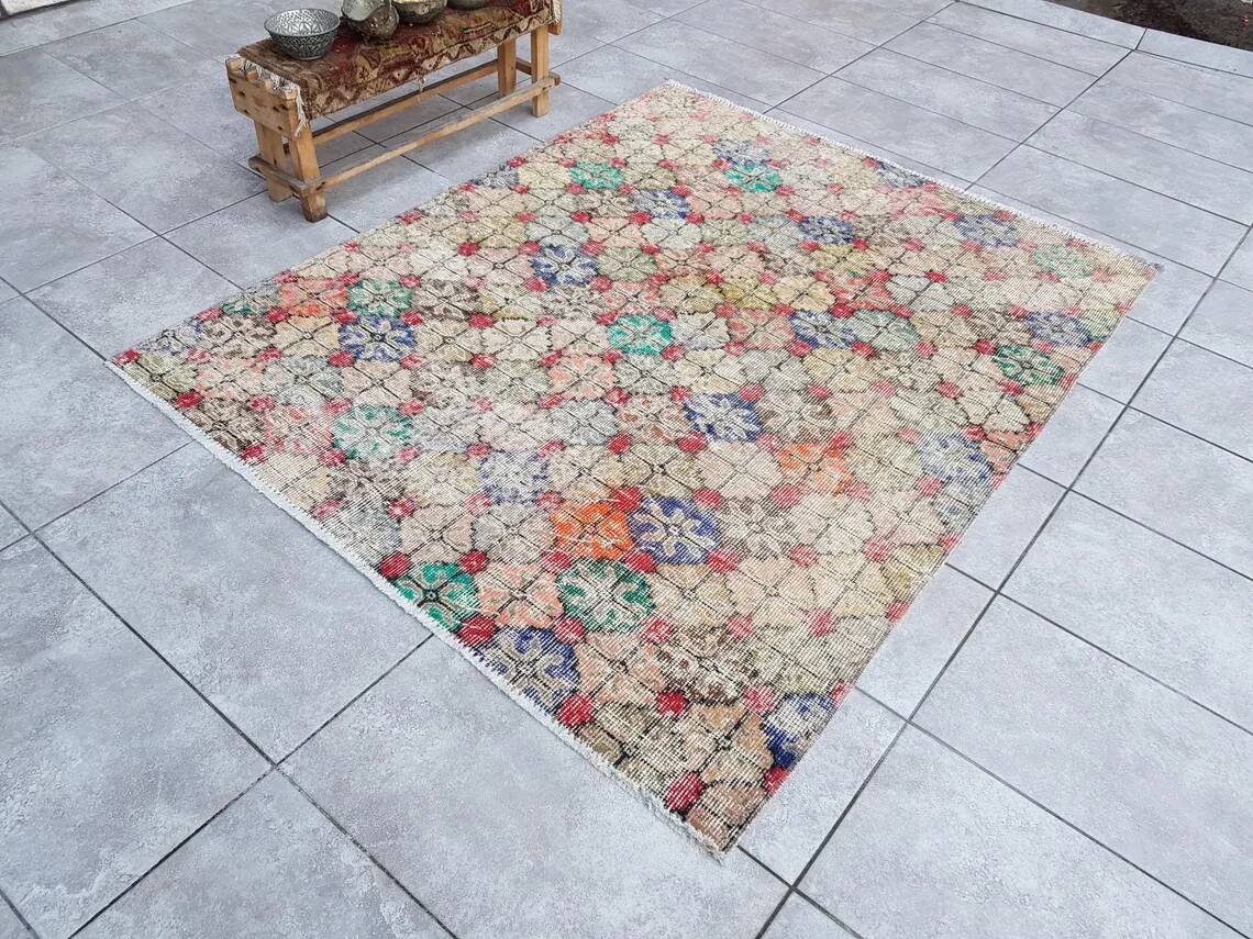 Geeometric Vintage Anatolian Rug sku 1081