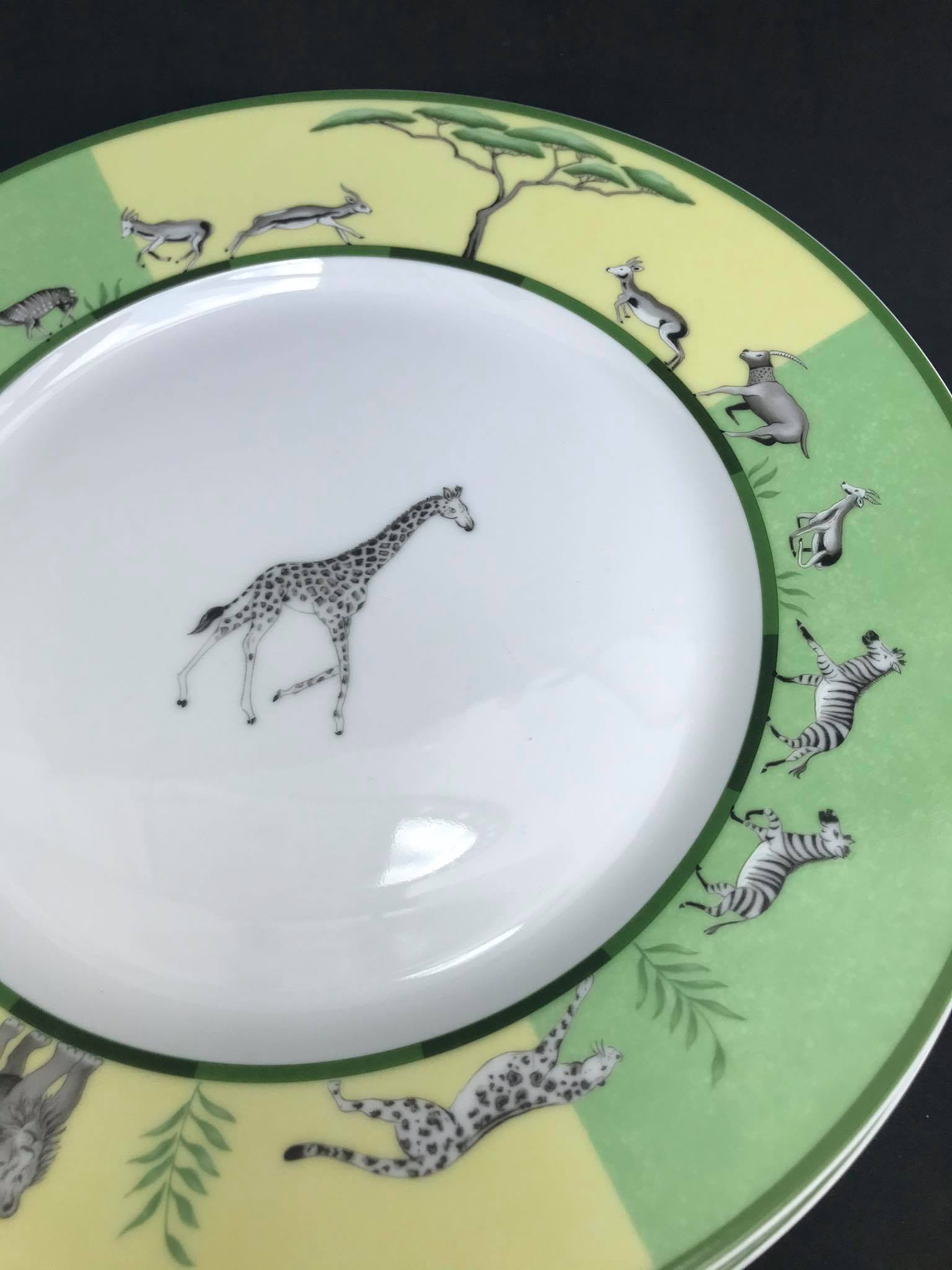 Hermes Africa green plates