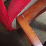 red moumoutte fabric chair 1960