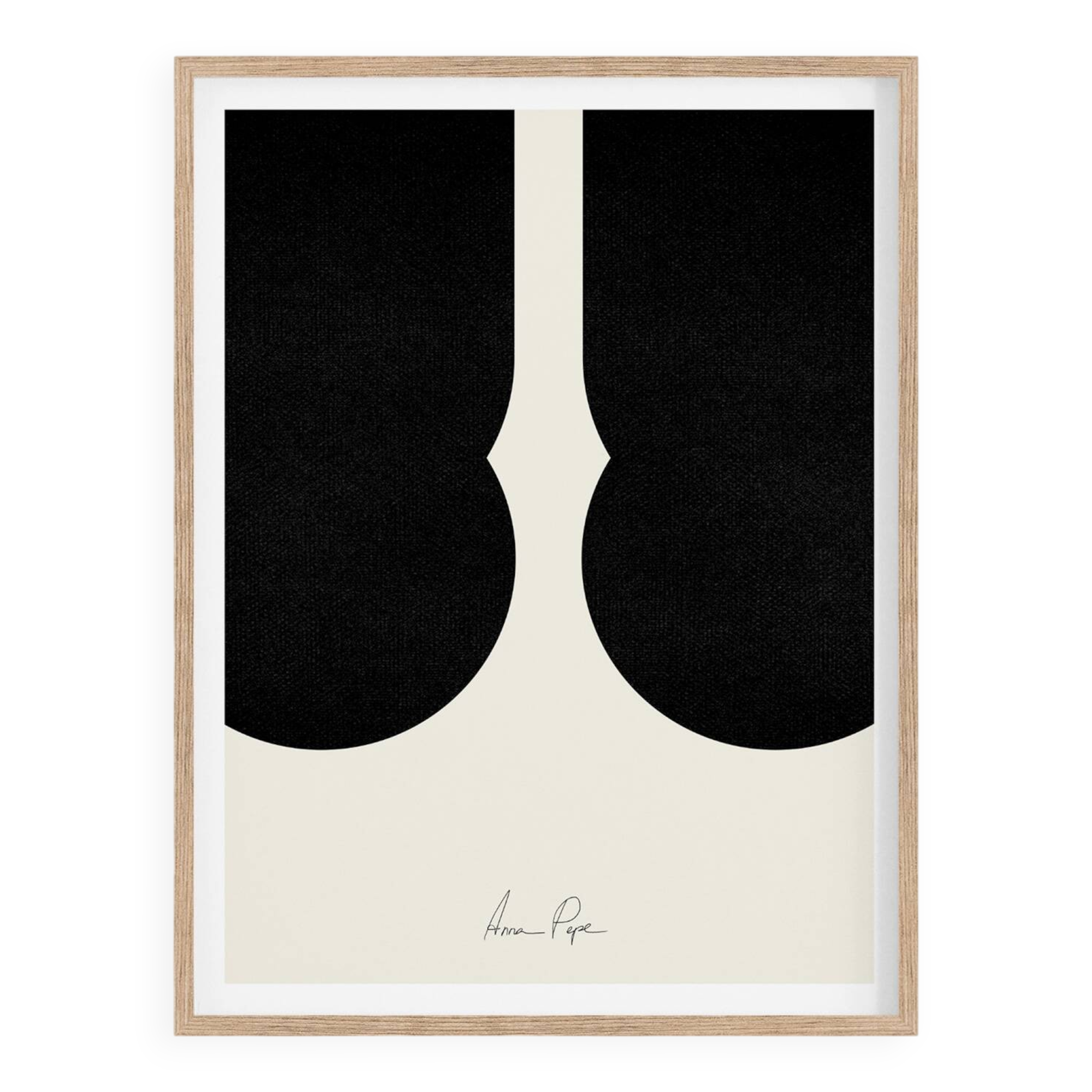 Abstract black figures giclee print, 50x70cm