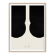 Abstract black figures giclee print, 50x70cm