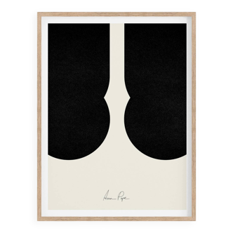 Abstract black figures giclee print, 50x70cm