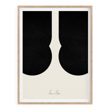 Abstract black figures giclee print, 50x70cm