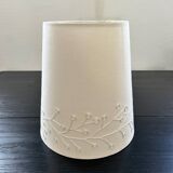 Embroidered white lampshade