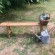 Antique wooden farm bench