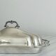Antique metal butter dish