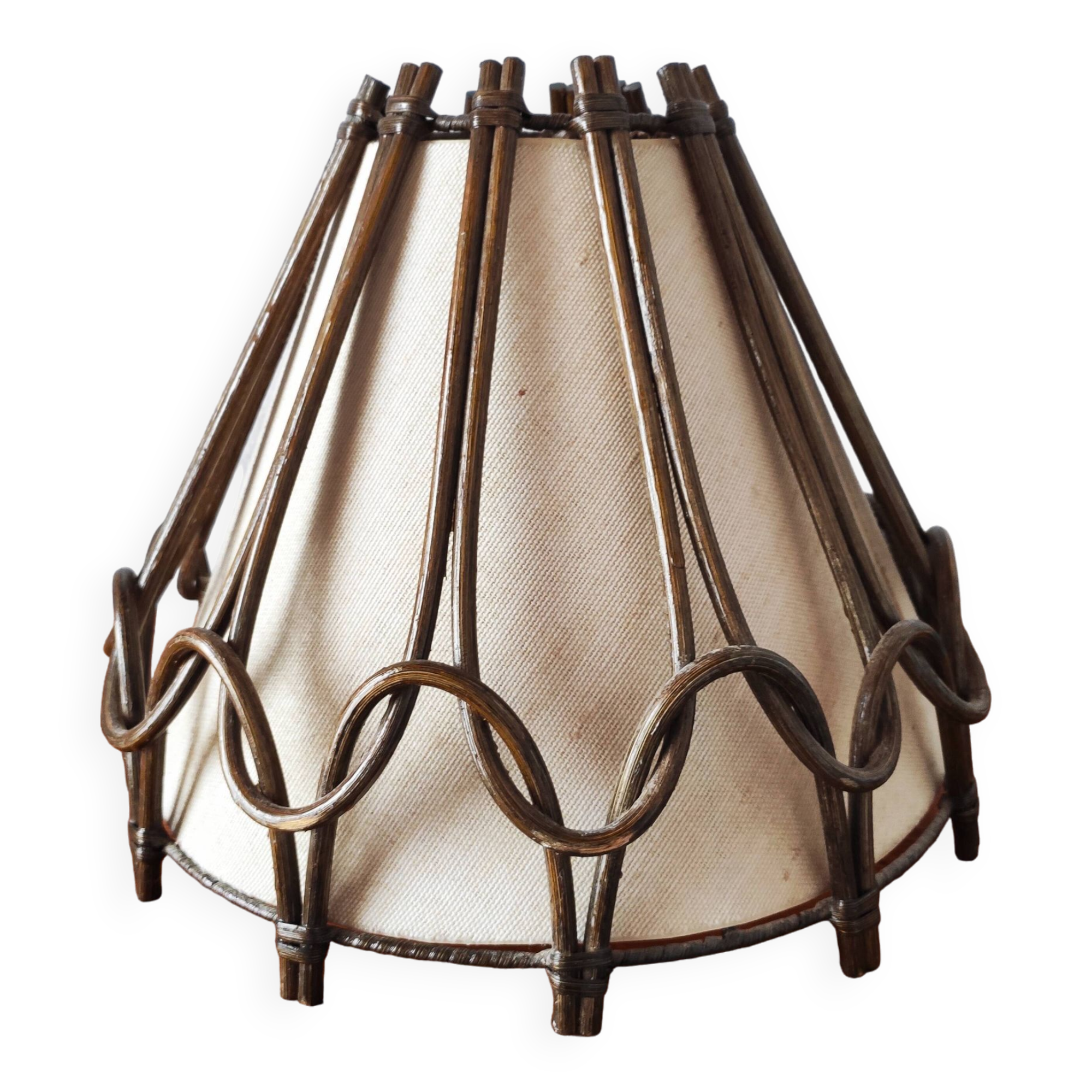 Vintage rattan lampshade