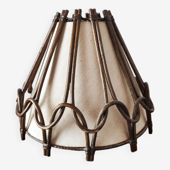 Vintage rattan lampshade