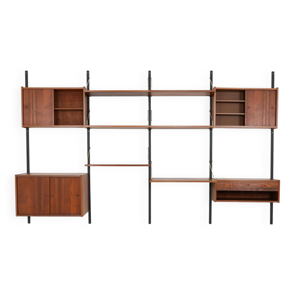 Bibliothèque en teck, design danois, années 1960, fabrication&nbsp;: Danemark