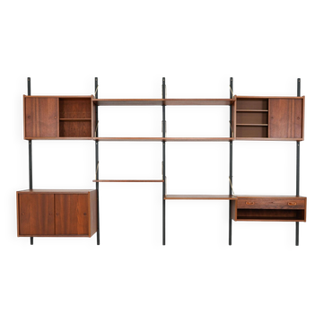 Teak system bookcase, Danish design, 1960s, production: Denmark