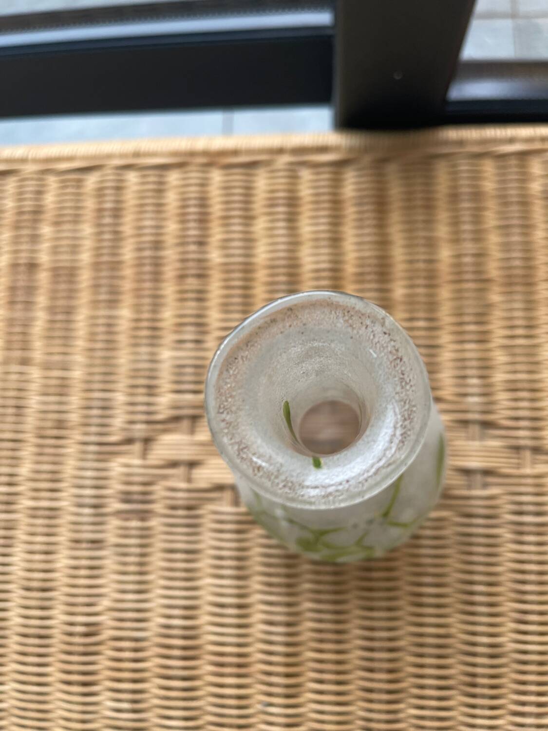 Art Deco granite glass vase