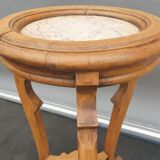 Sellette Art Nouveau Poirier and pink marble