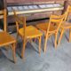 Series of 4 bistro chairs signed Baumann 1950 vintage