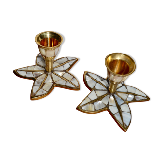 Lot de deux bougeoirs