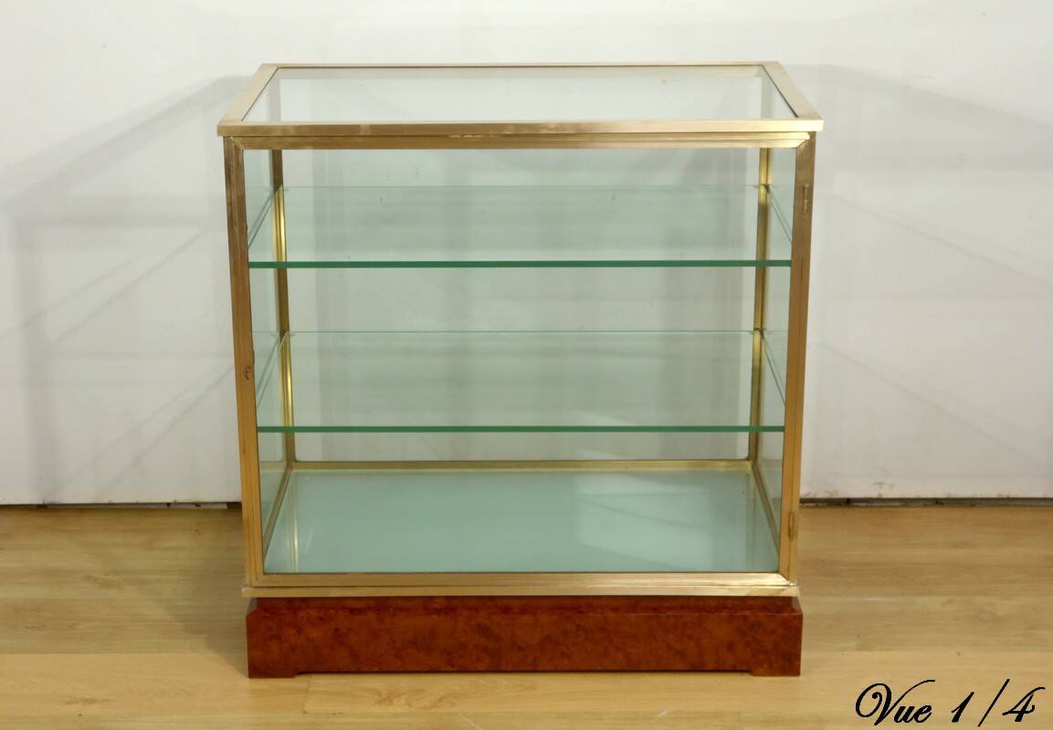 Display Cabinet in Brass and Elm – 1950