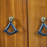 Vintage Italian bookcase in wood and metal, 1960