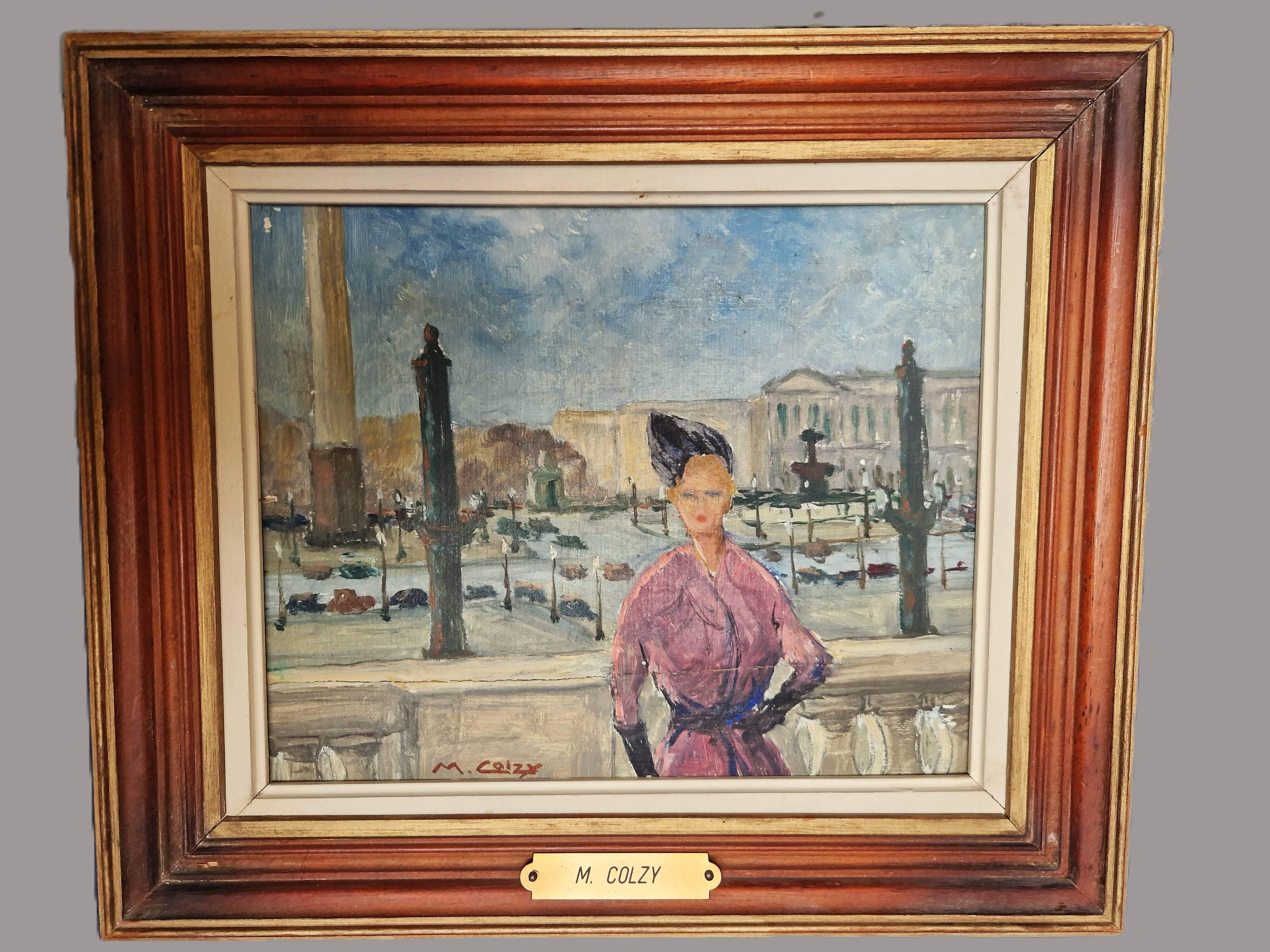 Painting paris place de la concorde