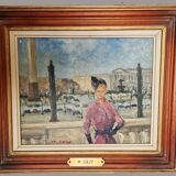 Peinture paris place de la concorde