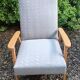 Scandinavian armchair with compass legs