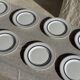 Set of 10 small dessert plates in Italian ceramic Total rim b