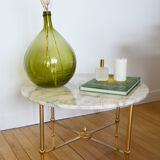 60s marble round coffee table