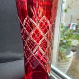 6 red glasses cut in orangeade – mid-twentieth
