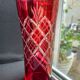 6 red glasses cut in orangeade – mid-twentieth