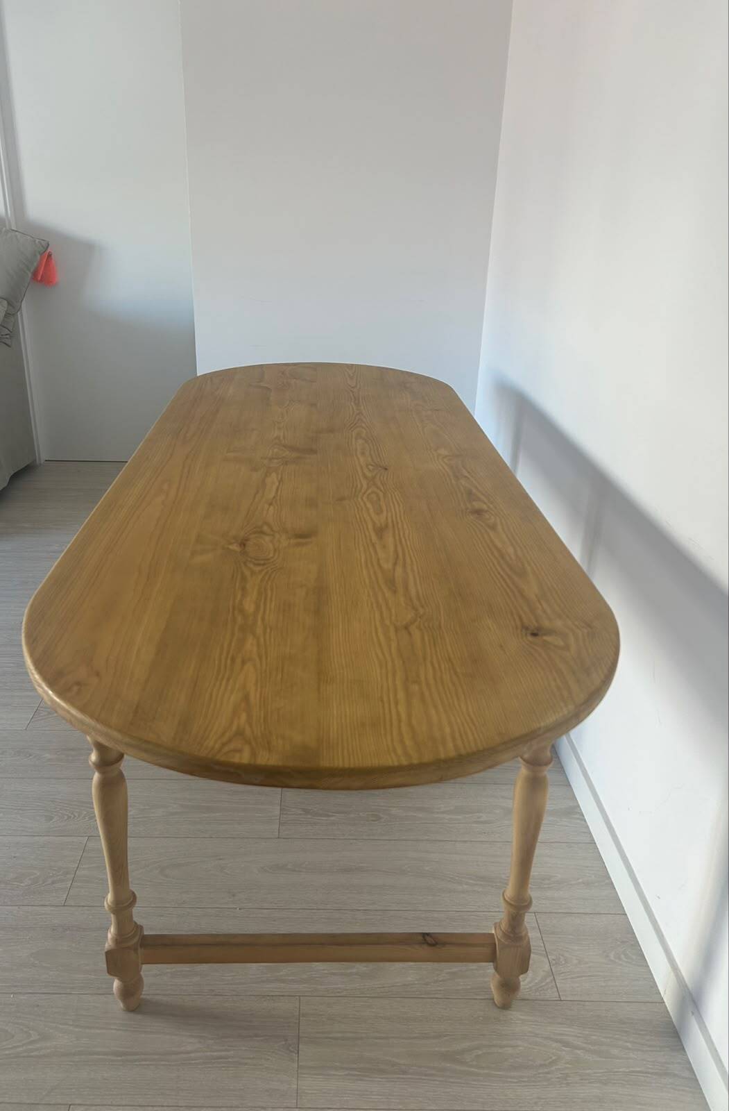 Custom Solid Pine Farmhouse Oval Dining Table (220 cm) – French Provincial