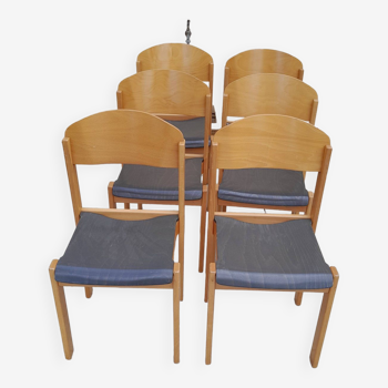 Lot 6 chaises vintage année 80