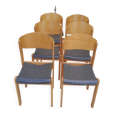 Lot 6 chaises vintage année 80