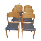 Lot 6 chaises vintage année 80