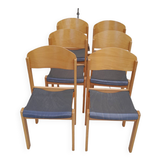 Lot 6 chaises vintage année 80